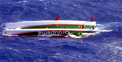 groupama scuffia nell oceano pacifico