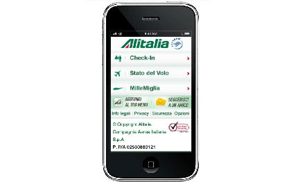 alitalia esteso il check in sul cellulare