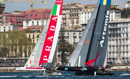 america cup napoli si scaldano le vele