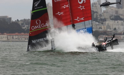 americas cup la foto del botto di new zealand