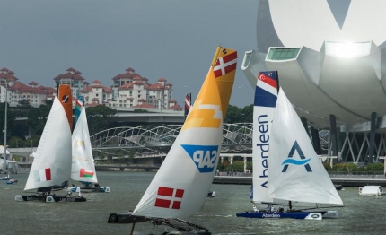 extreme sailing series buon inizio per il lino sonego team italia