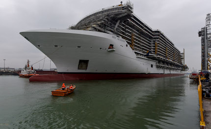 msc crociere fincantieri celebrano il float out di msc seaside