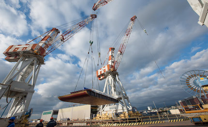 fincantieri sestri al via lavori in bacino per seabourn ovation