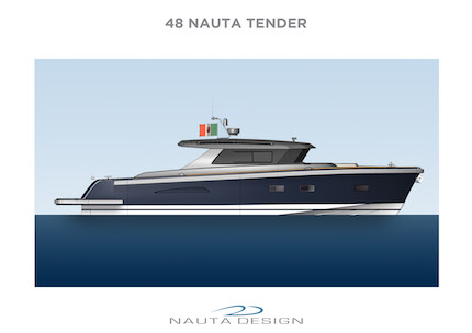 nauta firma il tender 48 che sta nascendo nei cantieri maxi dolphin di erbusco