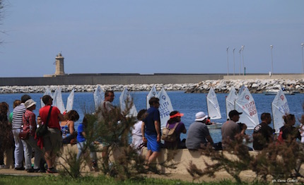 livorno in 405 alla tappa del trofeo optimist italia kinder sport