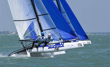 nacra 15 per andrea spagnolli giulia fava un argento europeo