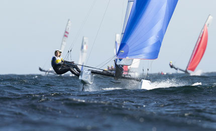 weymouth nacra 17 per tita banti bissaro frascari posto nelle qualifying series