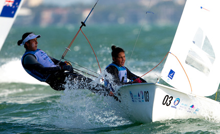 hempel world cup series miami bene le azzurre del 470