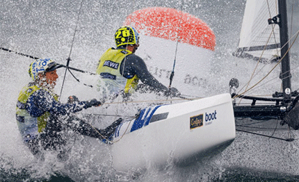 kieler woche nacra 17 ruggero tita caterina banti aumentano il vantaggio