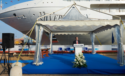 fincantieri varata ad ancona la silver dawn di silversea cruises